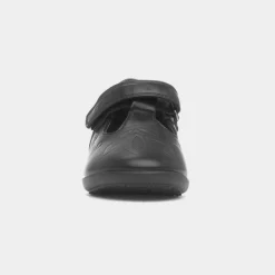 Disney Frozen Girls Black T-Bar School Shoe