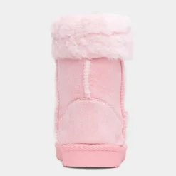Disney Frozen Kids Pink Faux Fur Ankle Boot