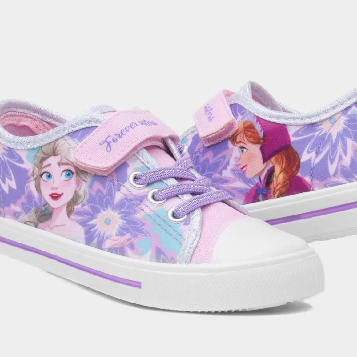 Disney Frozen Kids Purple Easy Fasten Canvas
