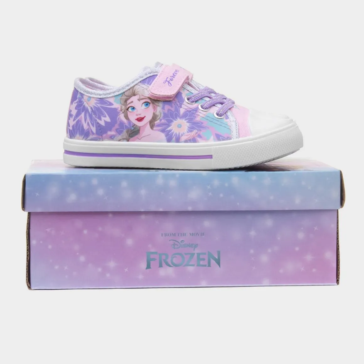 Disney Frozen Kids Purple Easy Fasten Canvas