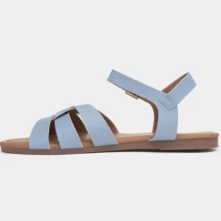 Divaz Antalya Womens Blue Strappy Sandals