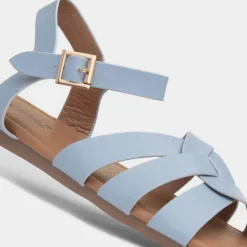 Divaz Antalya Womens Blue Strappy Sandals