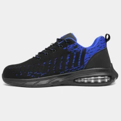 EarthWorks Cement Mens Black & Blue Safety Trainer