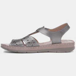 Fleet & Foster Ruth Womens Metallic Leather Sandal