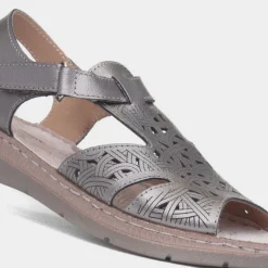 Fleet & Foster Ruth Womens Metallic Leather Sandal