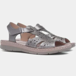 Fleet & Foster Ruth Womens Metallic Leather Sandal