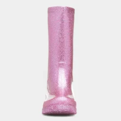 Flurry Girls Pink Glitter Welly