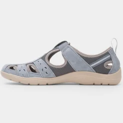 Free Spirit Cleveland Womens Grey Easy Fasten Shoe