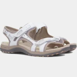 Free Spirit Frisco Womens White Easy Fasten Sandal