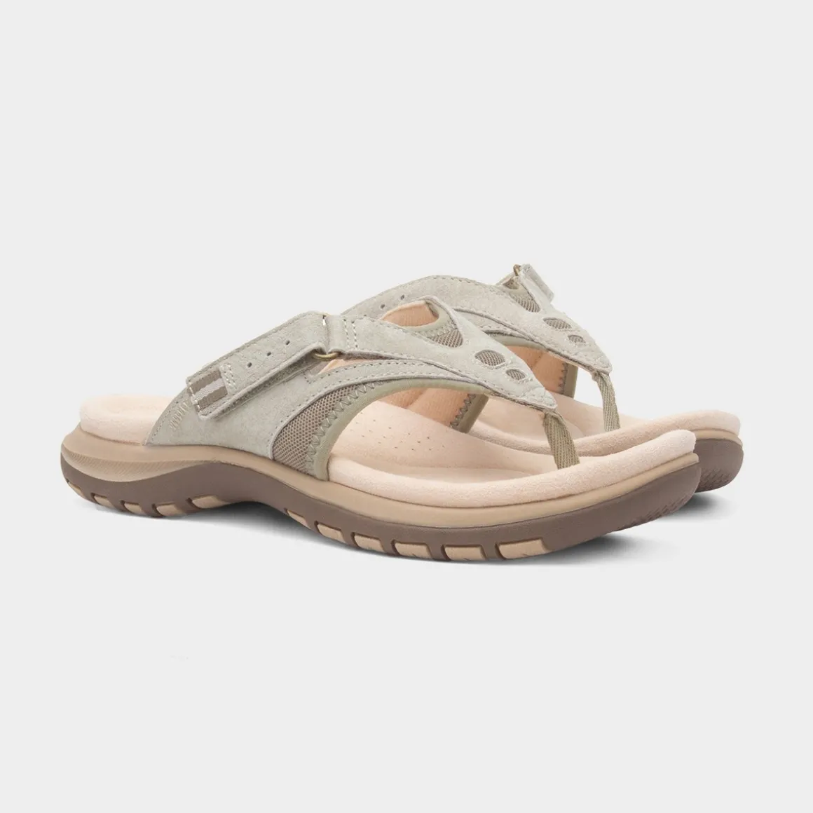 Free Spirit Juliet Womens Green Toe Post Sandal