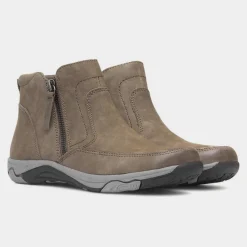 Free Spirit Vada Womens Olive Leather Ankle Boot