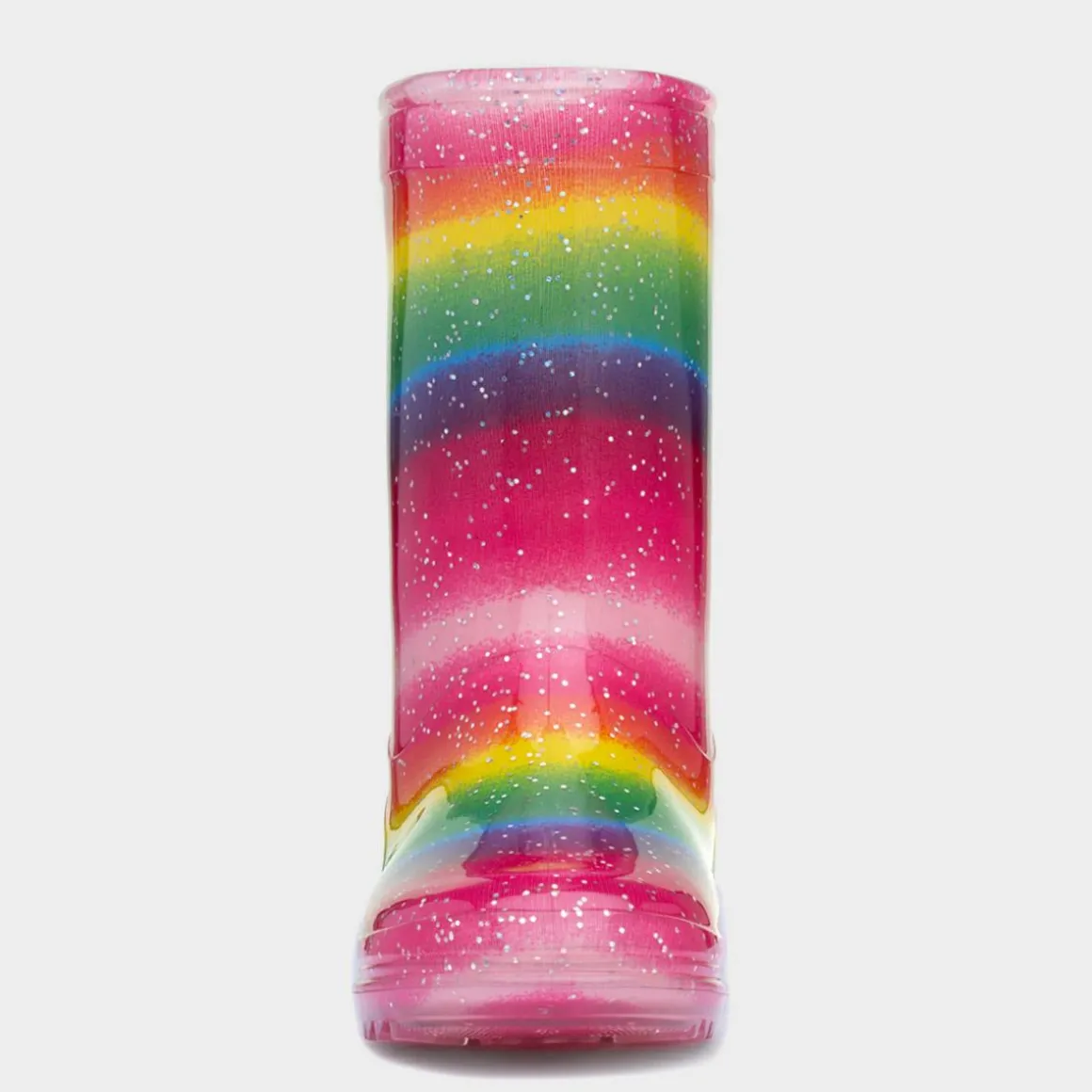 Girls Multi Rainbow Glitter Welly