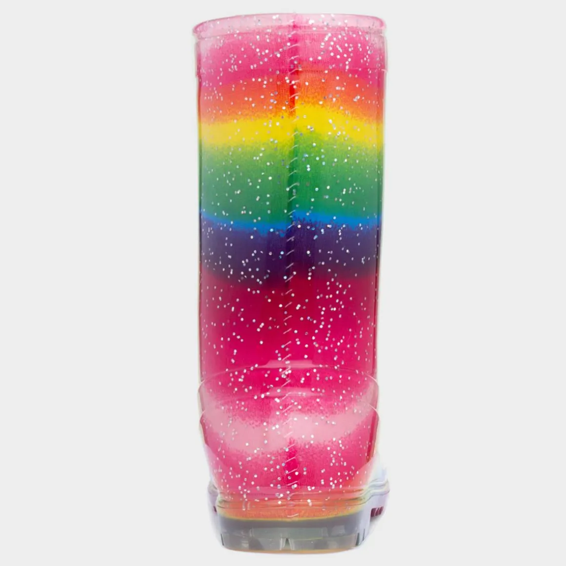 Girls Multi Rainbow Glitter Welly