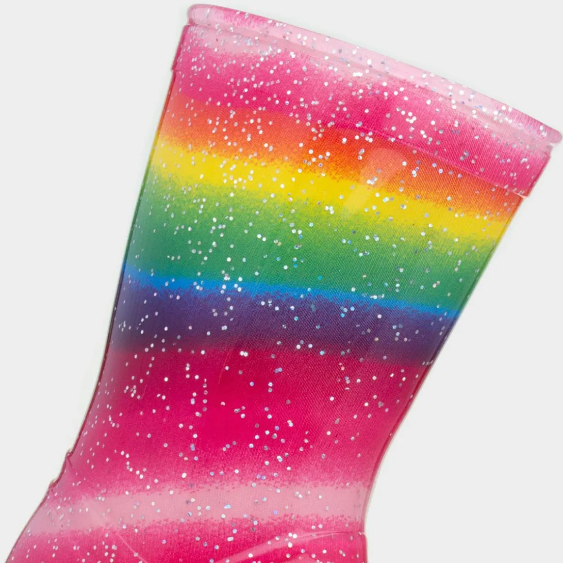 Girls Multi Rainbow Glitter Welly