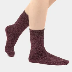 Hayle Womens Pink, Navy & Grey 3 Pack Boot Socks