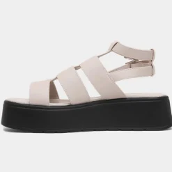 Heart Kenya Womens Beige Flatform Sandal