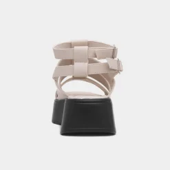 Heart Kenya Womens Beige Flatform Sandal