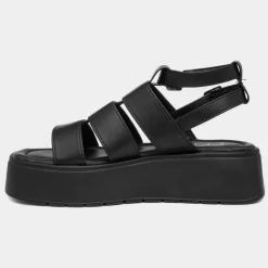 Heart Kenya Womens Black Chunky Sandal