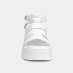 Heart Kenya Womens White Chunky Sandal