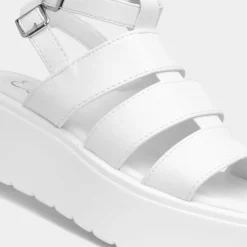 Heart Kenya Womens White Chunky Sandal