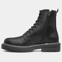 Heart Marissa Womens Black Lace Up Boot