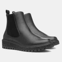 Heavenly Feet Adella Womens Black Wedge Boot