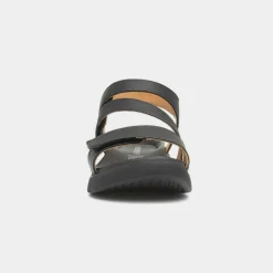 Heavenly Feet Alexa Womens Black Strappy Sandal