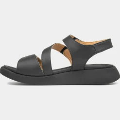 Heavenly Feet Alexa Womens Black Strappy Sandal