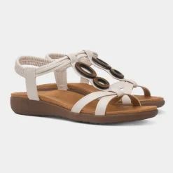 Heavenly Feet Alison Womens Stone Sandal