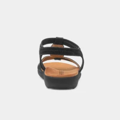 Heavenly Feet Alison Womens Black Sandal