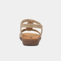 Heavenly Feet Alison Womens Gold Sandal