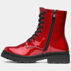 Heavenly Feet Amaya Womens Red Glitter Boot