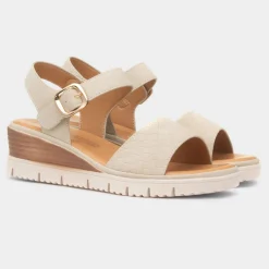 Heavenly Feet Amberley Stone Womens Wedge Sandal