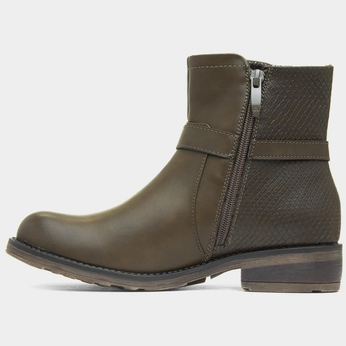 Heavenly Feet Cicely Womens Green Ankle Boot