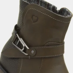 Heavenly Feet Cicely Womens Green Ankle Boot