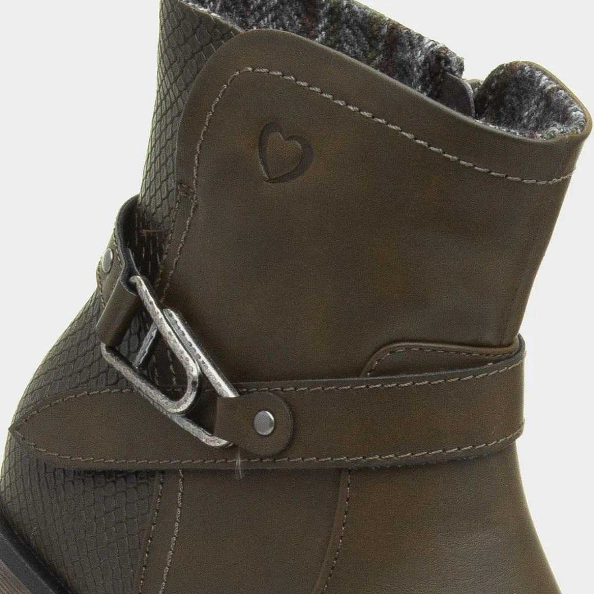 Heavenly Feet Cicely Womens Green Ankle Boot