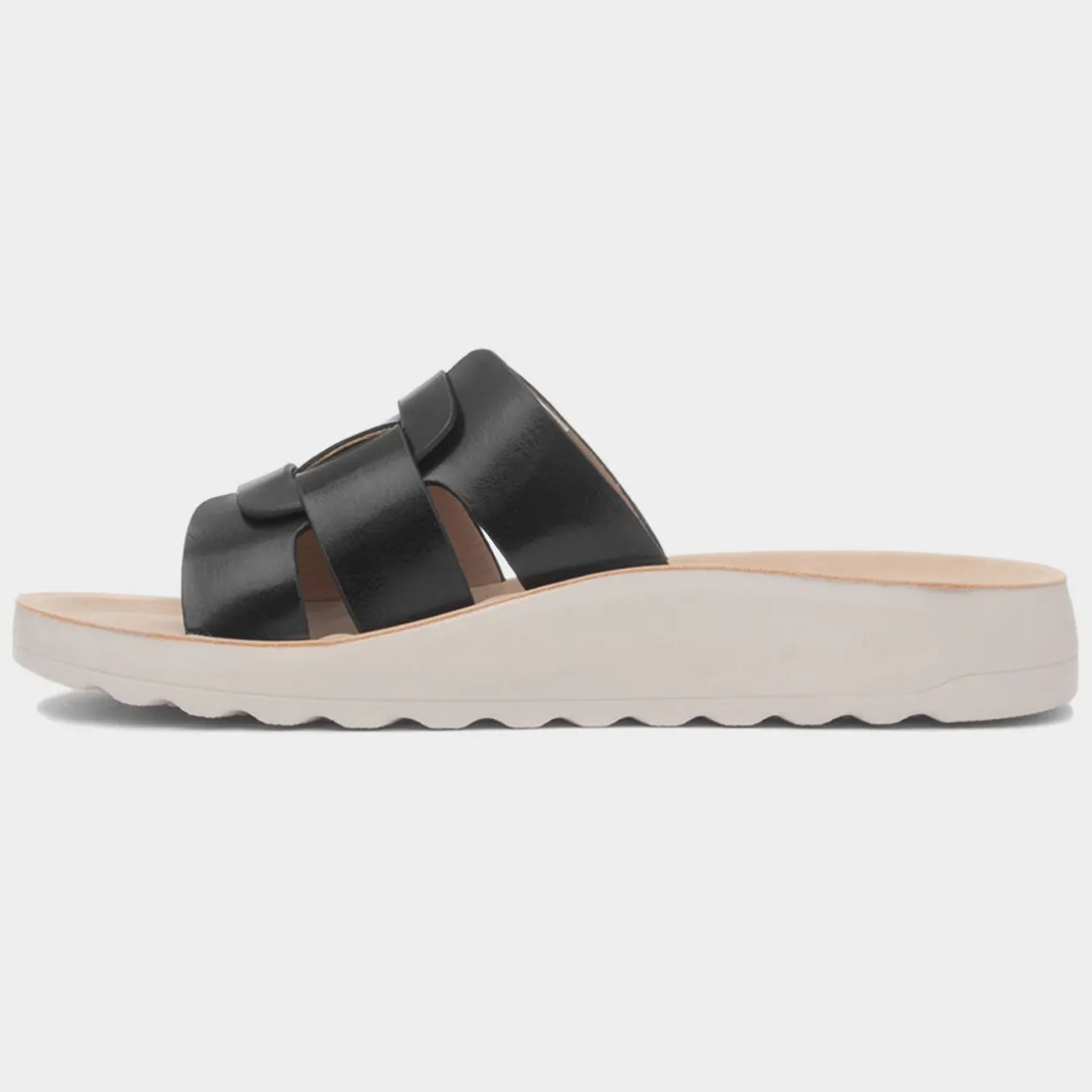 Heavenly Feet Davena Womens Black Mule Sandal