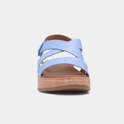 Heavenly Feet Harper Womens Blue Strappy Sandal