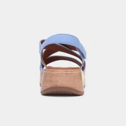 Heavenly Feet Harper Womens Blue Strappy Sandal