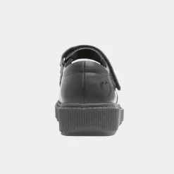 Heavenly Feet Iris Girls Black School Shoe