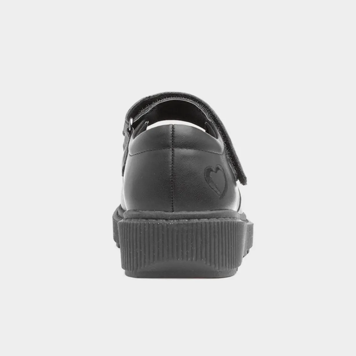 Heavenly Feet Iris Girls Black School Shoe