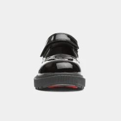 Heavenly Feet Iris Girls Black Patent School Shoe
