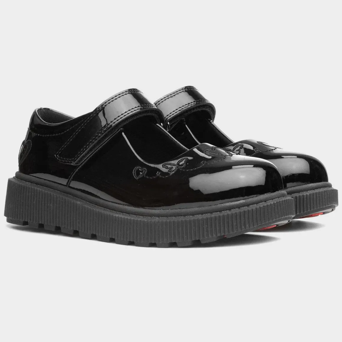Heavenly Feet Iris Girls Black Patent School Shoe