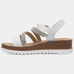 Heavenly Feet Janice Womens Wedge Diamante Sandal