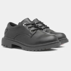 Heavenly Feet Jasmine Girls Black Lace Up Shoe