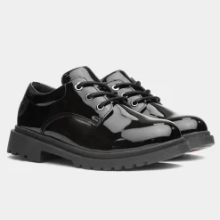 Heavenly Feet Jasmine Girls Black Patent Shoe