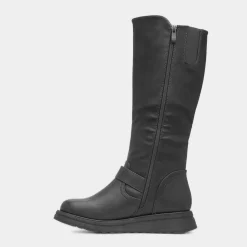 Heavenly Feet Linoa Womens Black Long Leg Boot