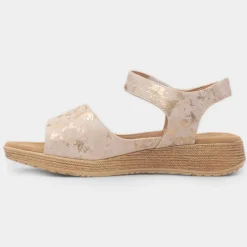 Heavenly Feet Mavis Cloud Womens Beige Sandal