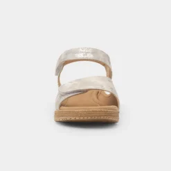 Heavenly Feet Mavis Cloud Womens Silver Sandal