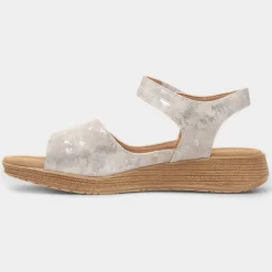 Heavenly Feet Mavis Cloud Womens Silver Sandal
